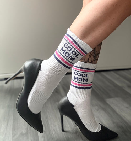 Cool Mom Organic Cotton Sports Socks in White