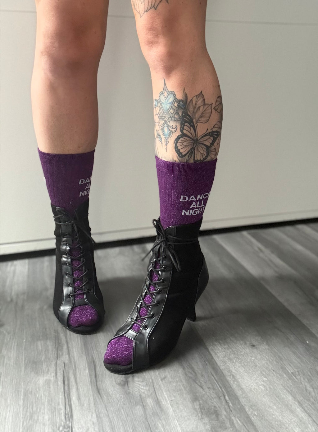 Dance All Night Combed Glitter Socks