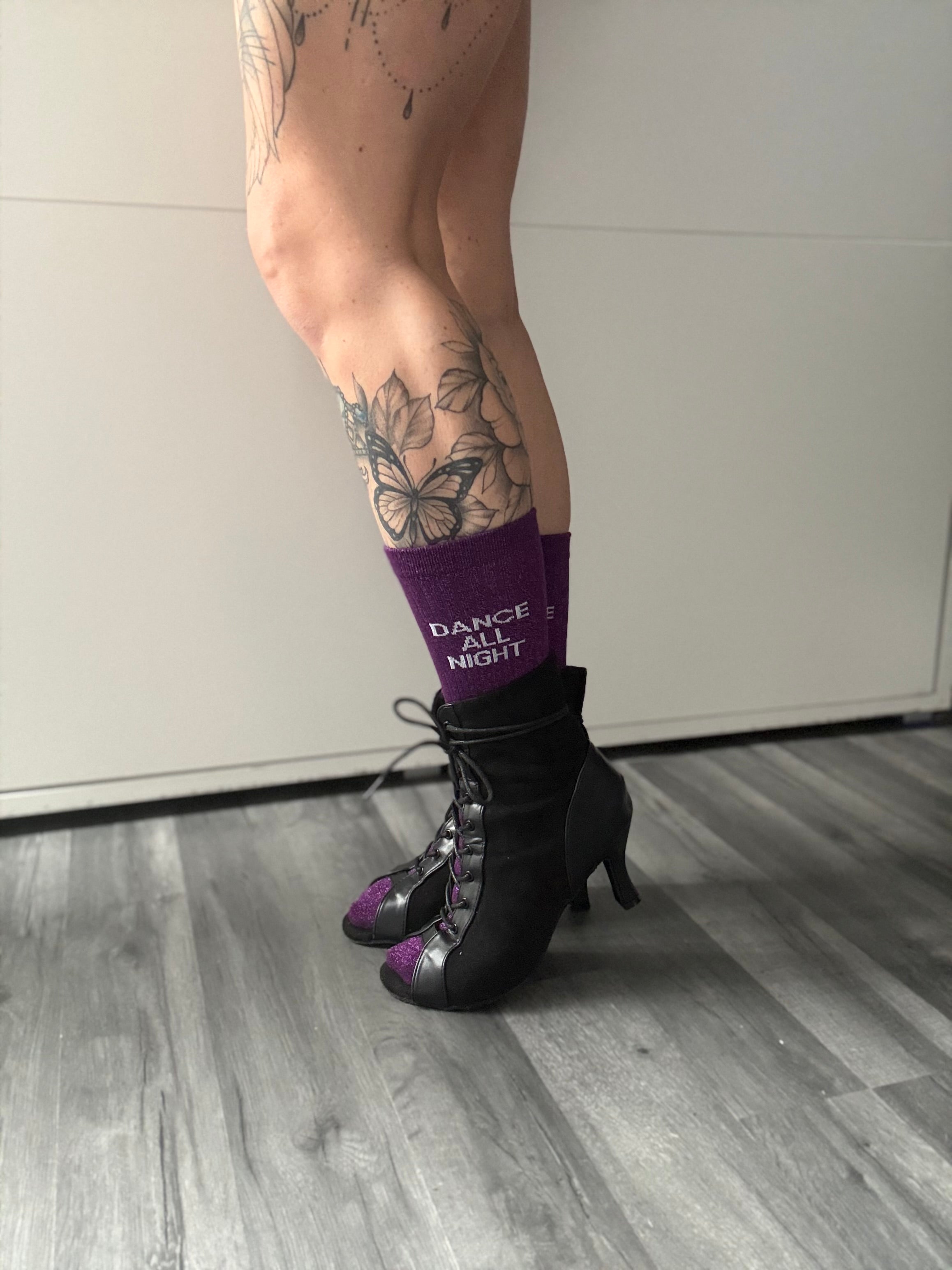 Dance All Night Combed Glitter Socks