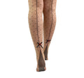 Premium Dotty Seamed Tight With Black Bow & Red Rose