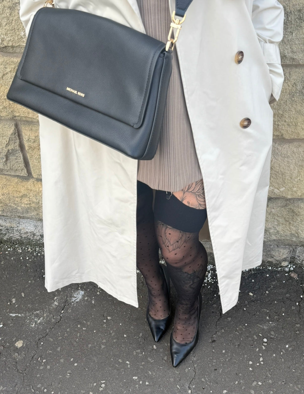 Jive Seamed Dotty Stockings