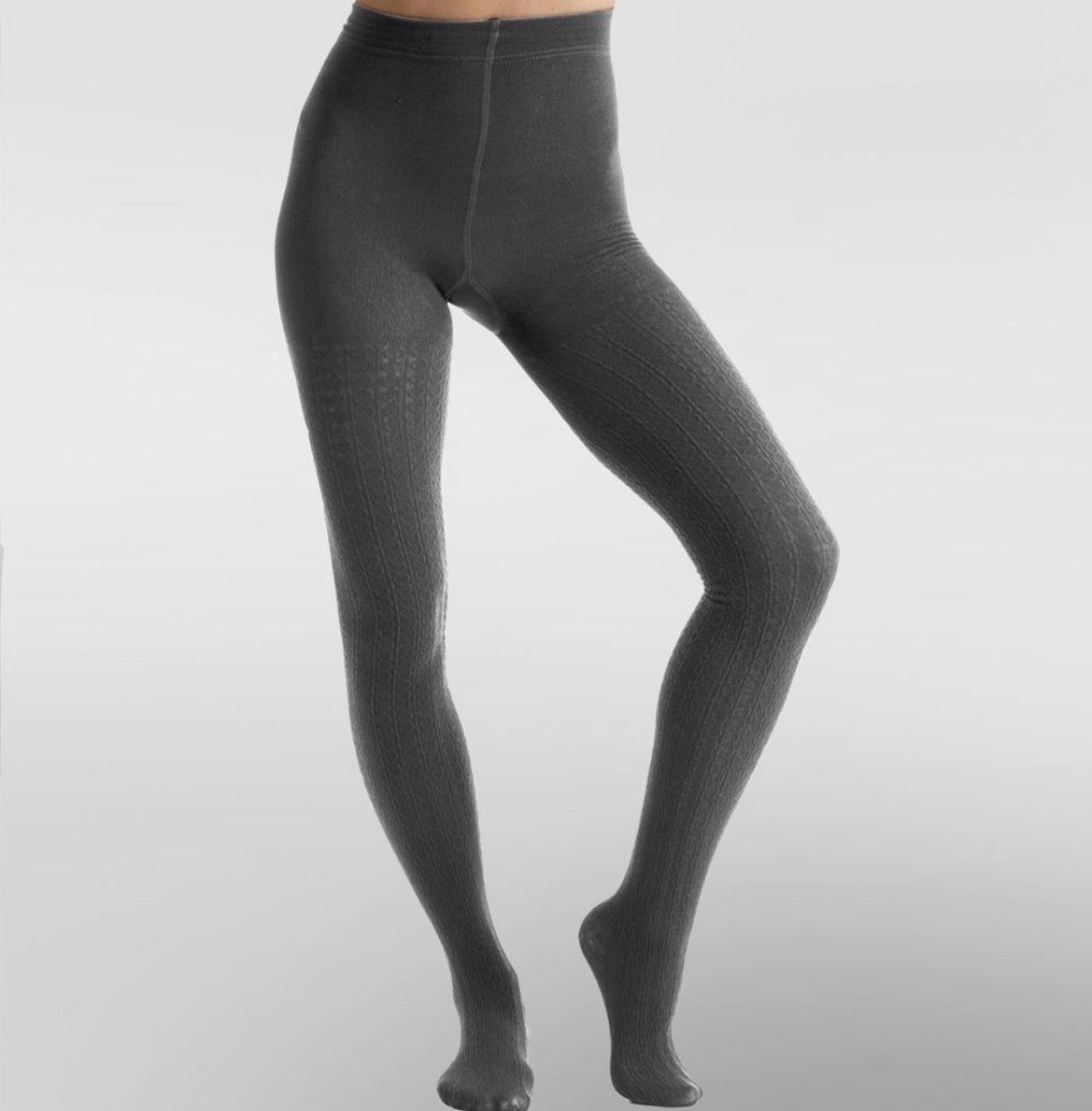 Couture Fashion Cable Fleece Tights